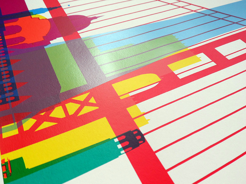 Illustration for article titled These Gorgeous Screenprints Showcase a City's Most Famous Structures